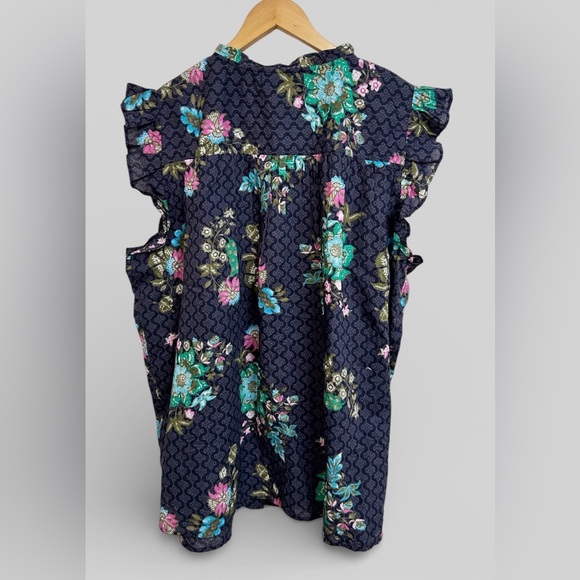 Lane Bryant Flutter-Sleeve Ruffle-Neck Blouse Size 22 3X - Picture 7 of 9